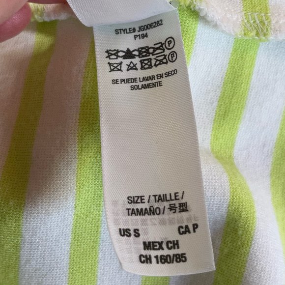 Juicy Couture Lime Green White Mini Dress Lace Up Tunic Size Small TShirt Dress - Picture 11 of 12